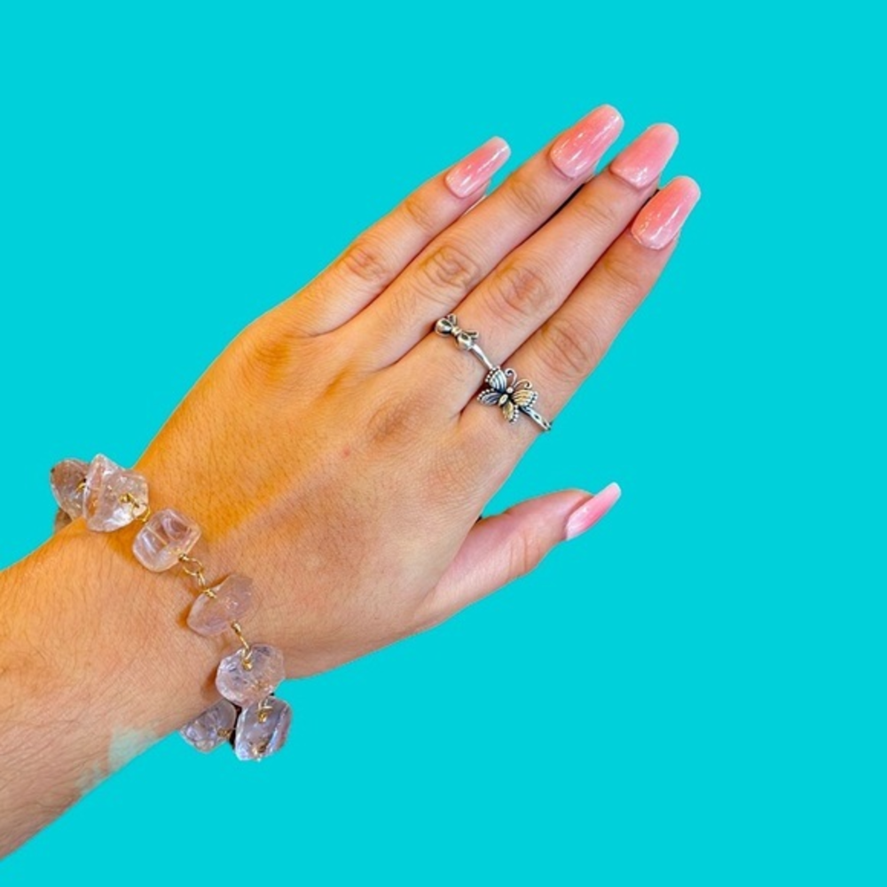 PINK‎ QUARTZ Handmade Bracelet